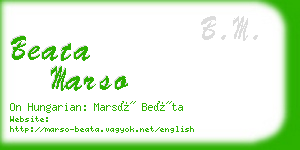 beata marso business card